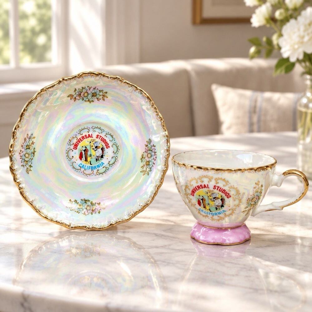 Vintage Universal Studios California Cup & Saucer Set Made In Japan